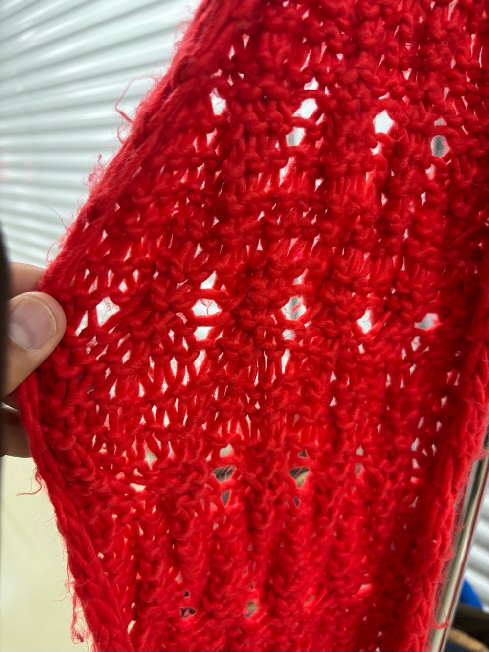 Gorgeous Infinity Red Knit Scarf